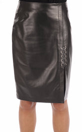 Women Genuine Leather Skirt WS 31 SkinOutfit